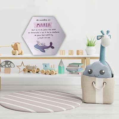 hexagono en madera